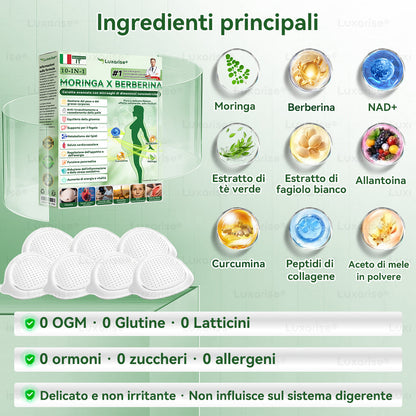 𝑁𝑒𝑔𝑜𝑧𝑖𝑜 𝑢𝑓𝑓𝑖𝑐𝑖𝑎𝑙𝑒  |🌠𝑳𝒖𝒙𝒂𝒓𝒊𝒔𝒆®  Moringa · Berberine × NAD+ 10-in-1 Advanced Nano Microneedle Patch II (Solo una volta al giorno, cambiamenti visibili in 7 giorni) ✅ Per obesità, pelle rilassata, diabete, apnea notturna, problemi articolari e molto altro